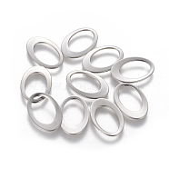 201 Stainless Steel Linking Rings, Oval, Stainless Steel Color, 17.5~18x12x1mm, Inner Diameter: 12.5x8.5mm(STAS-L233-012P)
