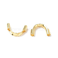 304 Surgical Stainless Steel Wire Guardian and Protectors, Real 18K Gold Plated, Hole: 0.8mm, 4.5~4.6x6~6.7x1.4mm(STAS-H176-02B-G)
