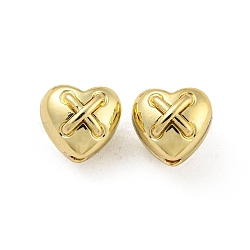 Alloy Beads, Long-Lasting Plated, Lead Free & Cadmium Free & Nickel Free, Heart, Golden, 7x8x8mm, Hole: 1.6mm(PALLOY-K020-08G)