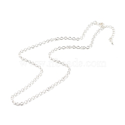 304 Stainless Steel Chain Necklaces, with Lobster Claw Clasps, Silver, 16 inch(40.8cm)(NJEW-JN03523-01)