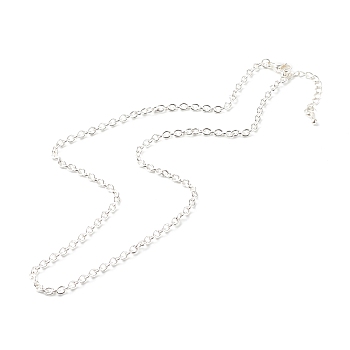 304 Stainless Steel Chain Necklaces, with Lobster Claw Clasps, Silver, 16 inch(40.8cm)