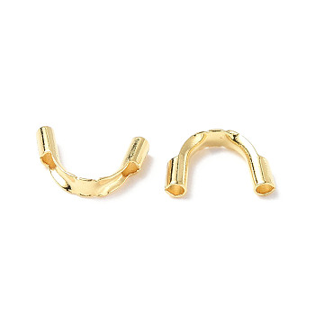 304 Surgical Stainless Steel Wire Guardian and Protectors, Real 18K Gold Plated, Hole: 0.8mm, 4.5~4.6x6~6.7x1.4mm