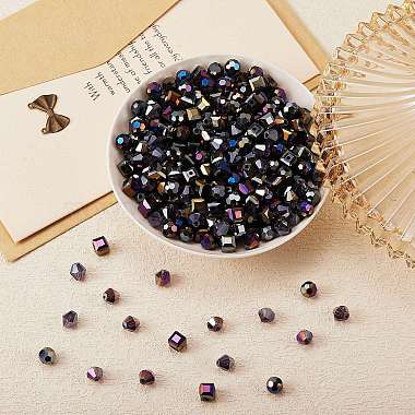 360 pièces 3 brins de perles de verre électrolytiques de style(EGLA-SZ0001-25C)-7