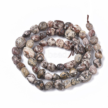 Chapelets de perles de jaspe en peau de léopard naturel(X-G-S363-032)-2