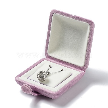 Flamingo Square Velvet Necklace Box