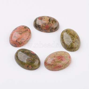 40mm Oval Unakite Cabochons