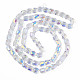 plaquent verre transparent perles brins(X-EGLA-N002-32-C03)-2