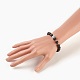 Natural Black Agate(Dyed) Beads Stretch Bracelets(BJEW-JB03966-03)-3