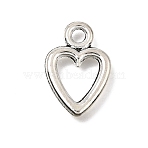 Tibetan Style Alloy Pendants, Heart Charms, Antique Silver, 20x13x2mm, Hole: 2.5mm, about 884pcs/1000g(AL-CBA3B63-30AS)
