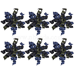 8Pcs Polyester Ribbon Bows, for Gift Wrapping, Wedding Christmas Party Decoration, Black, 155x102x62.5~73mm(DJEW-SP0001-05C)