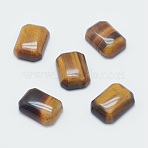 Natural Tiger Eye Cabochons, Rectangle, 14x10x4.5mm(G-G759-L03)