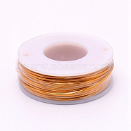Matte Round Aluminum Wire, with Spool, Orange, 1.2mm, 16m/roll(X-AW-G001-M-1.2mm-17)