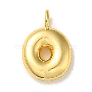 Brass Pendants, Real 18K Gold Plated, Letter O, 19x13x5.5mm, Hole: 3.3mm(KK-K354-01G-O)