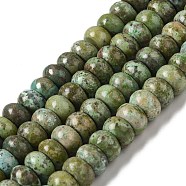 Natural Turquoise Beads Strands, Rondelle, 10x6mm, Hole: 0.5mm, about 63pcs/strand, 15.94''(40.5cm)(G-P506-03A-01)