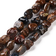 Natural Pietersite Beads Strands, Nuggets, 9~13.5x8~9.5x4~8mm, Hole: 0.8mm, about 42~43pcs/strand, 15.35~15.94''(39~40.5cm)(G-A208-07)