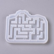 Shaker Mold, DIY Quicksand Jewelry Silicone Molds, Resin Casting Molds, For UV Resin, Epoxy Resin Jewelry Making, Camera with Labyrinth, White, 70.5x86.5x9mm(X-DIY-WH0152-15)