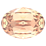 Preciosa&reg MAXIMA Crystal Fancy Stones, Czech Crystal, 435 12 601 Oval, Dura Foiling, 90300 Light Peach, 8x6mm(X-PRC-FF8-90300)