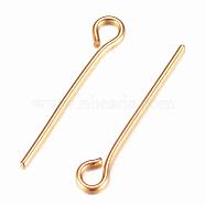 Ion Plating(IP) 304 Stainless Steel Eye Pin, Golden, 18mm, Hole: 1.9x2mm, Pin: 0.7mm(STAS-G075-14G)