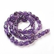 Natural Amethyst Beads Strands, Tumbled Stone, Nuggets, 6~12x6~8mm, Hole: 0.5mm, about 48pcs/strand, 15.7 inch(40cm)(G-F575-01B)