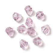 Glass Imitation Austrian Crystal Beads, Faceted, Diamond, Plum, 8x7.5mm, Hole: 0.9mm(GLAA-H024-13A-07)