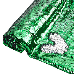 PVC Reversible Sequin Fabric, for Dress Performance Stage, Spring Green, 1500~1520x0.7mm(DIY-WH0430-543D)