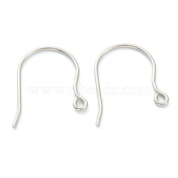 Tarnish Resistant 316 Surgical Stainless Steel Earring Hooks, Ear Wire, with Horizontal Loop, Stainless Steel Color, 20.5mm, Hole: 1.7mm, 18 Gauge, Pin: 1mm(STAS-M288-02P-A)