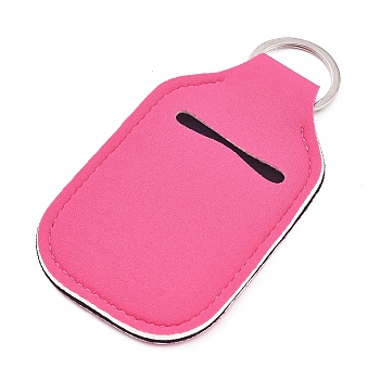 Hand Sanitizer Keychain Holder, for Shampoo Lotion Soap Perfume and Liquids Travel Containers, Hot Pink, 121x61x5mm