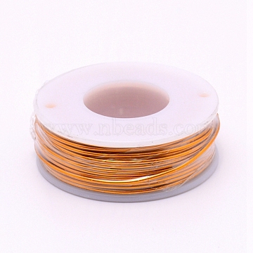 Matte Aluminum Wire, with Spool, Orange, 1.2mm, 16m/roll(X-AW-G001-M-1.2mm-17)