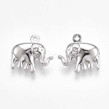 Real Platinum Plated Elephant Brass Charms
