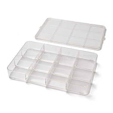12 Grids Transparent Plastic Bead Storage Boxes with Lid(CON-F021-01)-3