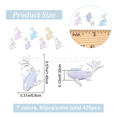 420Pcs 7 Colors Glitter Powder Resin Cabochons(MRMJ-CP0001-04)-2