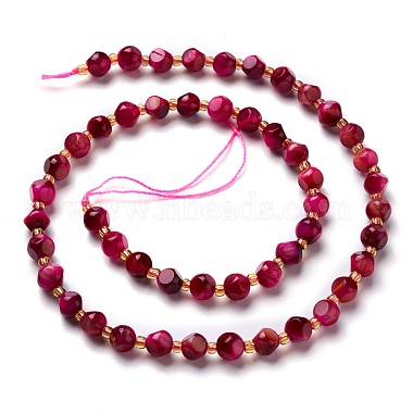Natural Rose Tiger Eye Beads Strands(G-M367-48A)-2