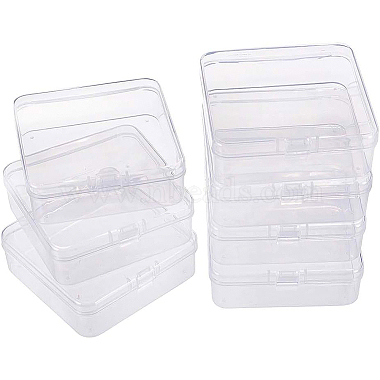 Clear Cuboid Plastic Beads Containers