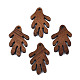 Pendentifs en bois de noyer naturel thème automne(WOOD-N011-002)-1