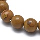 Natural Wood Lace Stone Bead Stretch Bracelets(BJEW-K212-A-041)-3