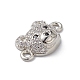 Brass Micro Pave Cubic Zirconia Connector Charms(KK-m240-21G)-4