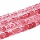 brins de perles de verre transparentes craquel&eacute;es(X1-GLAA-N062-6mm-09)-1