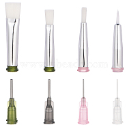 Facial Tool Sets, with Nylon Brush Head and Plastic Fluid Precision Blunt Needle Dispense Tips, Mixed Color, 20pcs/box(MRMJ-BC0002-58)