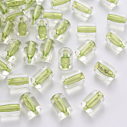 Transparent Acrylic Beads, Column, Yellow Green, 10x7.5mm, Hole: 1.8mm, about 950pcs/500g(TACR-S154-17A-83)