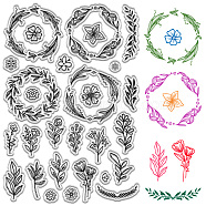 Custom PVC Plastic Clear Stamps, for DIY Scrapbooking, Photo Album Decorative, Cards Making, Stamp Sheets, Film Frame, Flower, 160x110x3mm(DIY-WH0439-0404)