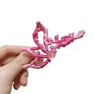 Gradient Butterfly Alloy Rhinestone Large Claw Hair Clips, for Women Girl Thick Hair, Pink, 109mm(PW-WG67133-03)
