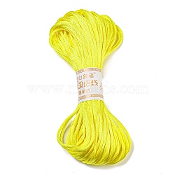 Polyester Embroidery Floss, Cross Stitch Threads, Yellow, 3mm, 20m/bundle(OCOR-C005-C15)