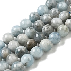 Natural Aquamarine Beads Strands, Round, 10mm, about 37pcs/strand, 15.16 inch(38.5cm)(G-I349-A01-01F)