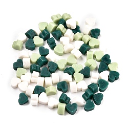 Sealing Wax Particles, for Retro Seal Stamp, Heart, Mixed Color, 7.3x8.6x5mm, about 110~120pcs/bag(DIY-K019-05)