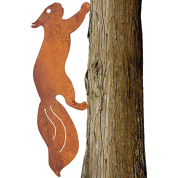 Iron Big Pendants, with 2Pcs Screws, Running Squirrel, Other Color, 100x300x1mm, Hole: 2.5mm