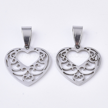 Stainless Steel Color Heart Stainless Steel Pendants