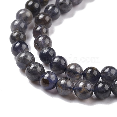 Natural Iolite Beads Strands(G-C242-02B)-4