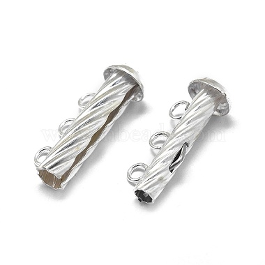 925 Sterling Silver Slide Lock Clasps(STER-L057-018S)-2