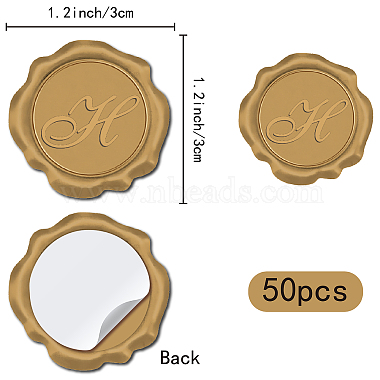 Craspire selbstklebende Wachssiegelaufkleber(DIY-CP0009-12G)-2