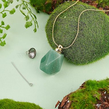 Natural Green Aventurine Perfume Bottle Pendant(G-NB0003-58B)-2